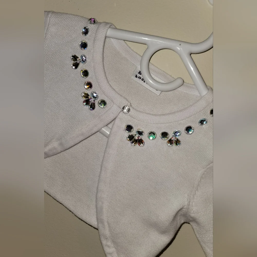 Girls white 1/2 sweater/shall 2t - Picture 3 of 5